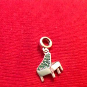 STERLING SILVER GREEN PIANO PENDANT